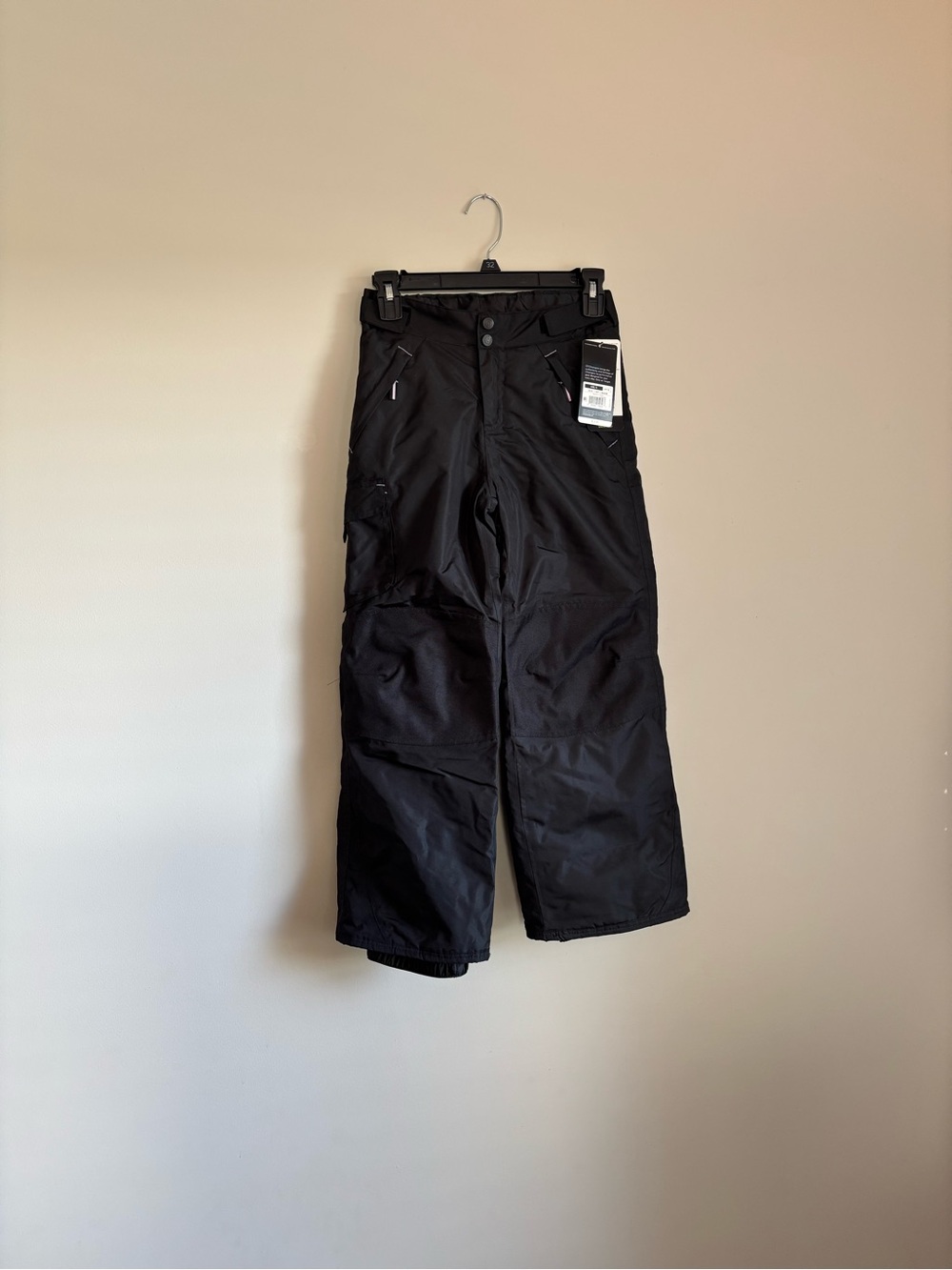 NWT! Girls Black Winter Snow Pants - Durable Utility Style